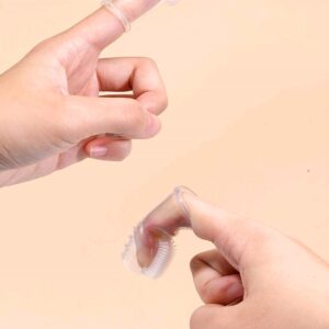 Cepillo de dientes suave dedo de silicona con estuche