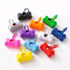 Caja de almacenamiento + Bolsa para excremento en forma de hueso