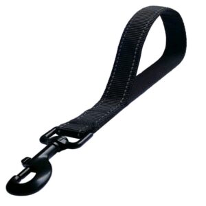 Correa reflectante de nylon negra 30cm