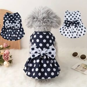 Vestido Princesa de Lunares y Lazo Grande